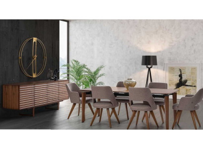 Salle à manger moderne ensemble buffet 6 chaises avec table à manger ensemble de design de luxe